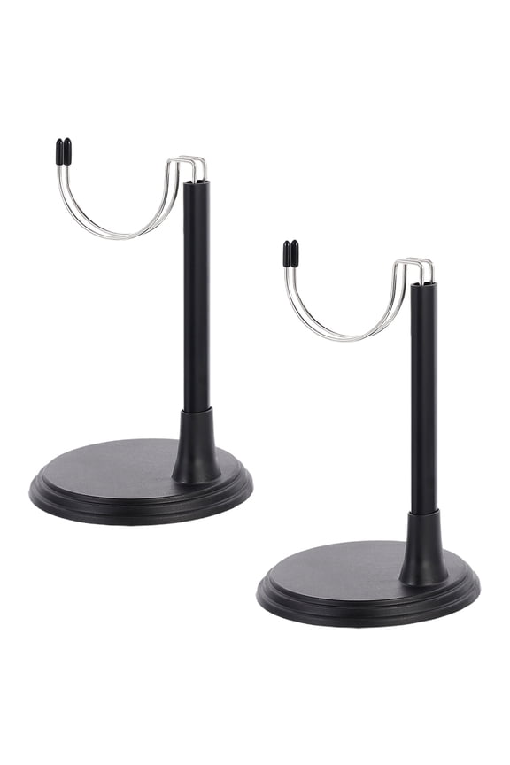 2Set Figurine Stands For Display Doll Display Stand PVC Black Adjustable Home Decor Simple Fashion