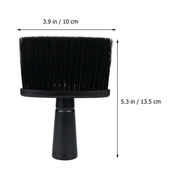 IBASETOY 2Pcs Black Hairdressing Neck Brush with Soft Nylon Bristles for Efficient Neck Hair Removal