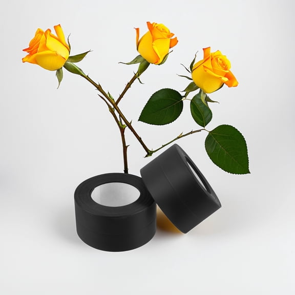 IBASETOY 2Pcs Waterproof Self Adhesive Caulk Tape Black for Kitchen Bathroom Toilet Floor and Bathtub Seal
