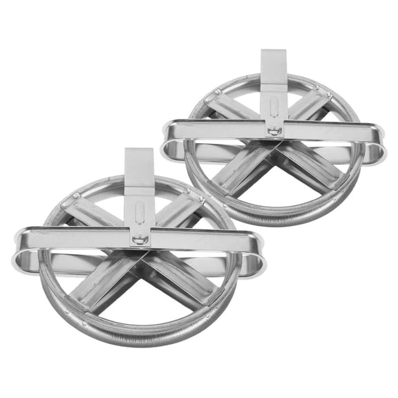 IBASETOY 2Pcs Heavy Duty Pulleys for Outdoor Drying Clothesline Pulley Kit in Silver Iron for Laundry Line Use