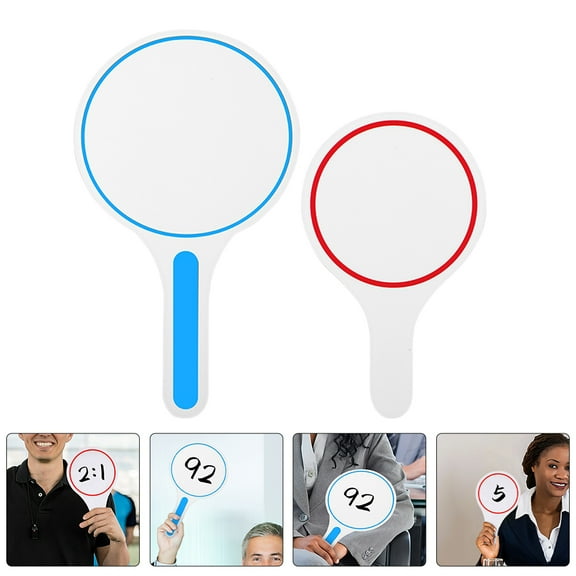 IBASETOY 2pcs Writable Whiteboard PVC Rectangular Scoring Tool for Voters
