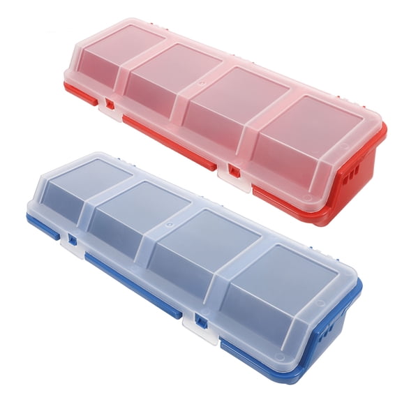 IBASETOY 2Pcs Fastener Storage Box Stackable Screw and Nut Organizer Case