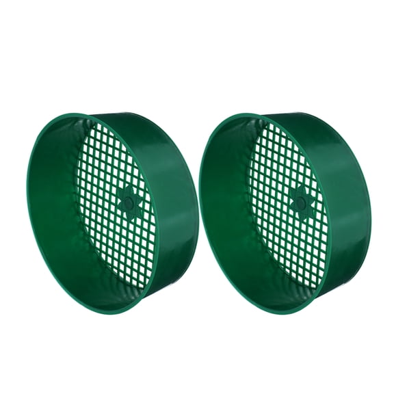 IBASETOY 2pcs Planting Media Screening Soil Sifter Green PP Square Multi-use Design