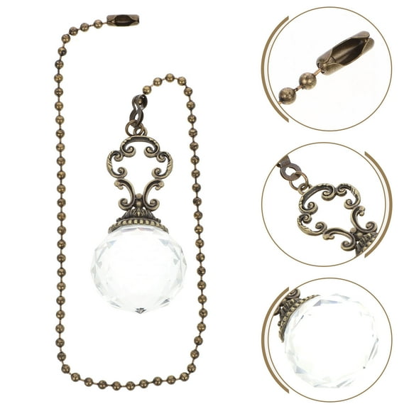 IBASETOY 2Pcs Decorative Pull Chain with Uniform Beaded Pendant for Curtain and Fan Lamp Replacement