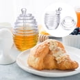 thumbnail image 1 of IBASETOY 2Pcs Honey Storage Bottle Transparent Acrylic Sealed Jar for Maple Syrup and Jam, 1 of 5