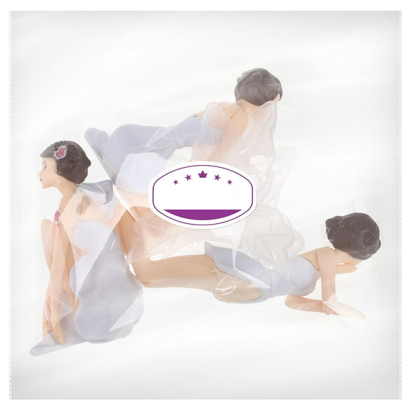 IBASETOY 3Pcs White PVC Fairy Figurines for Cake Decorating and Garden Party Supplies