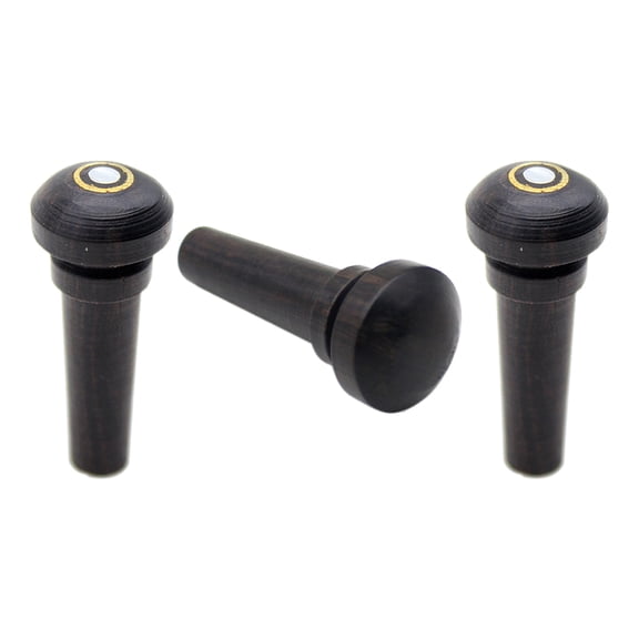 IBASETOY 3Pcs Violin Bridge Nuts Made from Premium Ebony Black Violin Parts for Enhanced Sound Quality
