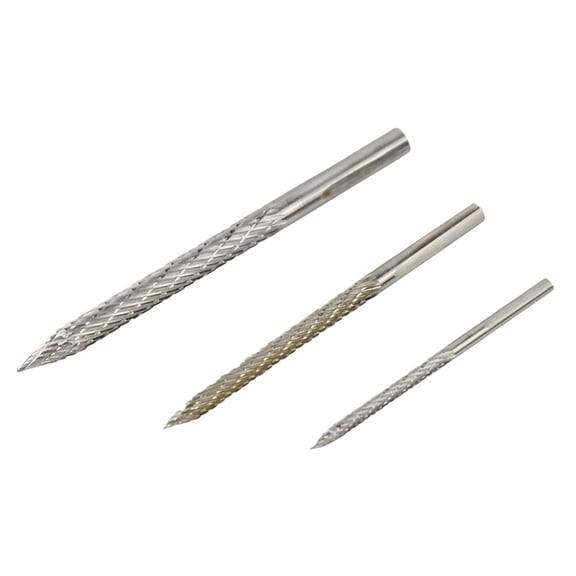 IBASETOY 3 Pieces Tire Patch Plug Drill Bit Set Metal for Mechanics and Vehicle Maintenance