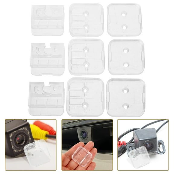 IBASETOY 3Sets Universal Clear Rear View Camera Mounting Bracket for Automotive Accessories