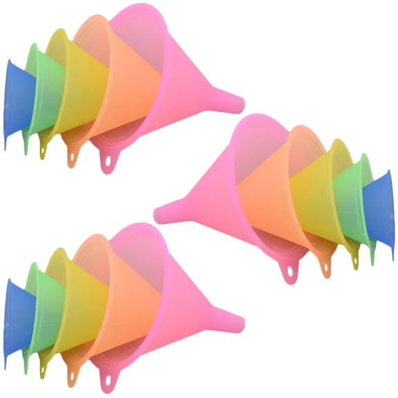 IBASETOY 3 Sets Candy Funnel for Kitchen Use Plastic Funnel for Food Preparation