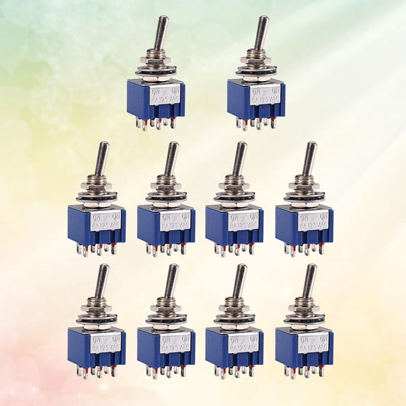 IBASETOY  Sky-Blue Toggle Switch 30Pcs for Home Use Compact Construction Easy Installation
