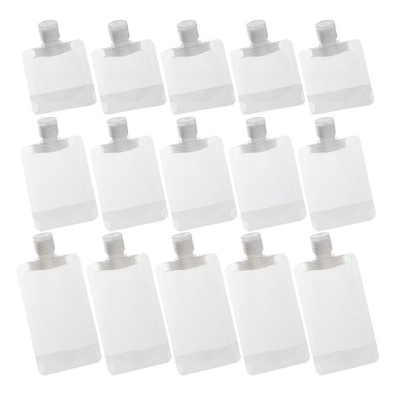 IBASETOY 30pcs Empty Squeeze Pouches Transparent PET Travel Packing for Men and Women