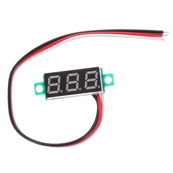 IBASETOY LED Digital Voltmeter Display Panel Gauge Yellow Color for Accurate Dc Voltage Reading