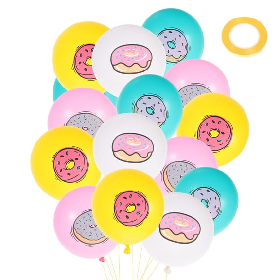 IBASETOY 32Pcs Donut Latex Balloons Multi Seal for Wedding and Birthday Party