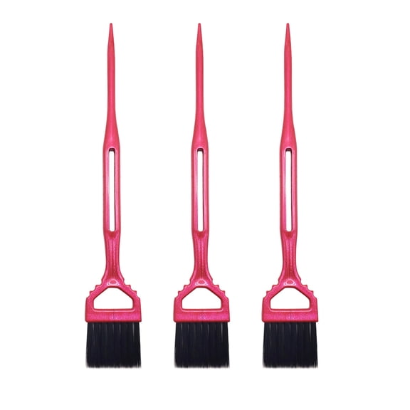 IBASETOY  3Pcs Rosy Hair Dye Applicator Brush for DIY Styling