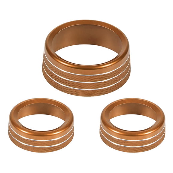 IBASETOY 3Pcs Air Conditioner Knobfor Car Air Conditioning Buttons Trim Alloy