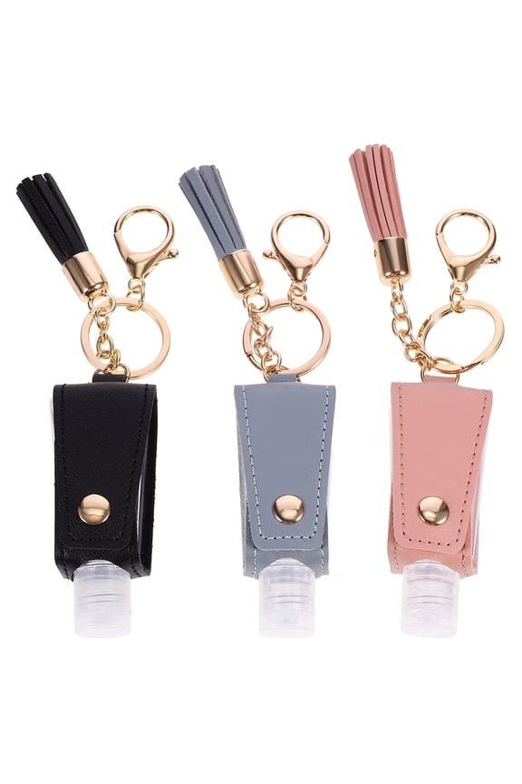 3Pcs Portable Empty Squeeze Bottle Key Chain Liquid Container for Everyday Use Gift Giving