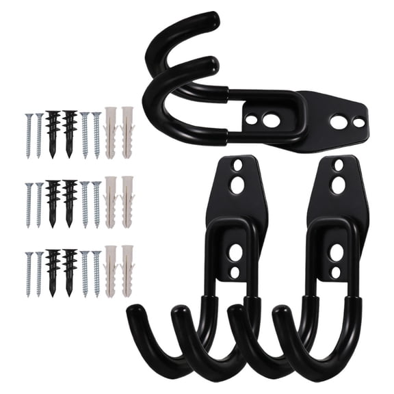 IBASETOY Heavy Duty Hose Holder Wall Mount with Rubber and Stainless Steel for Garden Hose Storage