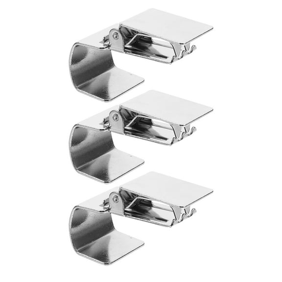 IBASETOY 3Pcs Plated Silver Rug Clips Metal Grippers for Hanging Rugs Carpets Quilts and Wall Decor
