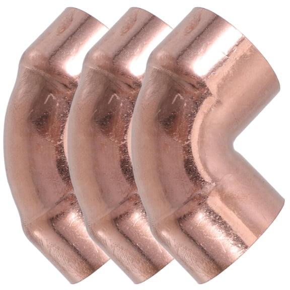 IBASETOY 3Pcs Golden Copper Elbow Fittings Air Conditioner Adapter with Precision Engineering and Easy Installation