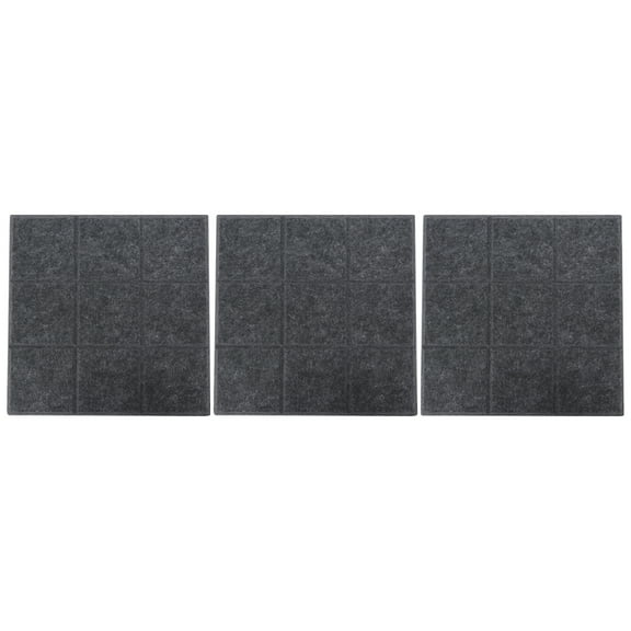 IBASETOY 3Pcs Black Adhesive Felt Reminder Board for Office Wall Display Decoration