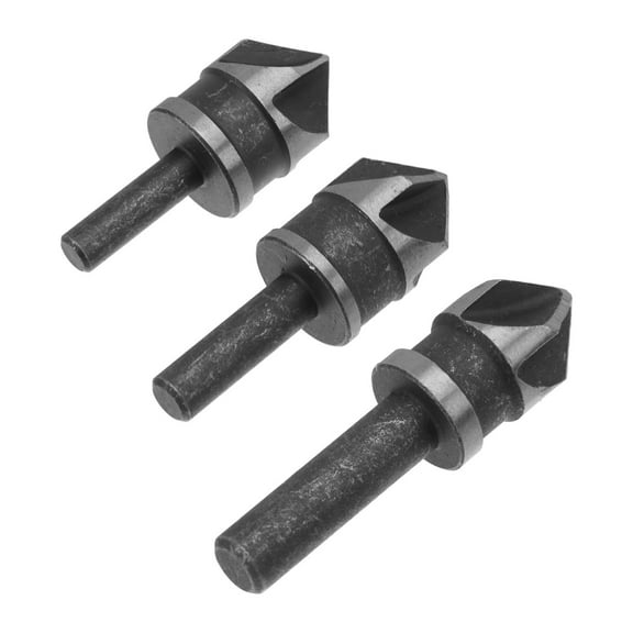 IBASETOY 3Pcs Hss Countersink Drill Bit Tapered Chamfer Tool for Smooth Hole Deburring and Cone Processing