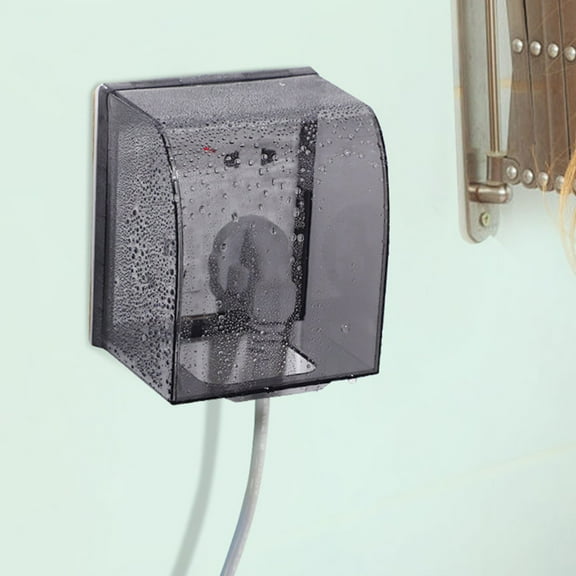 IBASETOY 3Pcs Outdoor Receptacle Cover Weatherproof Black Electrical Outlet Protector with Press Fit