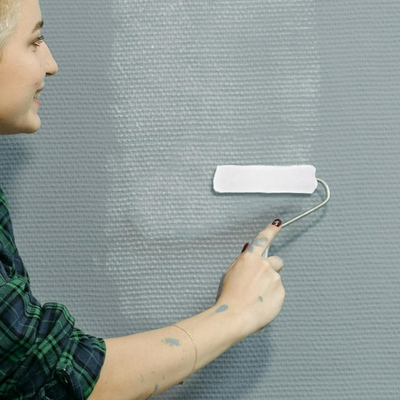 IBASETOY 4Pcs Cotton Paint Roller Covers White Durable Sleeves for Wall and Corner Painting