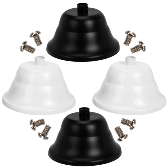IBASETOY 4Sets White Iron Lamp Chassis Hanging Pendant Lamp Base for Home and Office