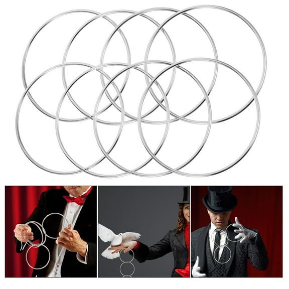 IBASETOY 4 Sets Performance Linking Rings for Professional Tricks