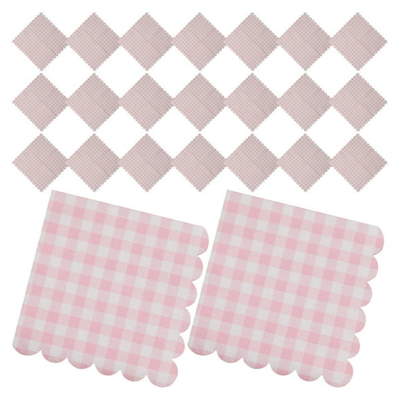 IBASETOY 40PCS Checkered Napkins Disposable Absorbent Paper For Birthday Party Wedding Supplies
