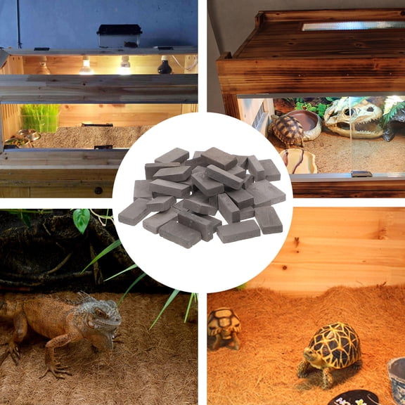 IBASETOY 40pcs Mini Building Blocks Miniature Bricks Dark Grey Realistic Aquarium