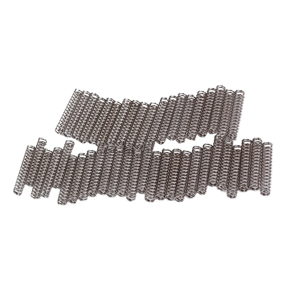 IBASETOY 45Pcs Electric Guitar Pickup Screw Springs Metal Durable Plated Silver for Adjust Height Humbucker Mounting