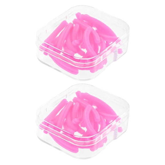 IBASETOY 48pcs Eyelash Curler Pad Inserts in Pink for Women to Enhance Daily Makeup Routine