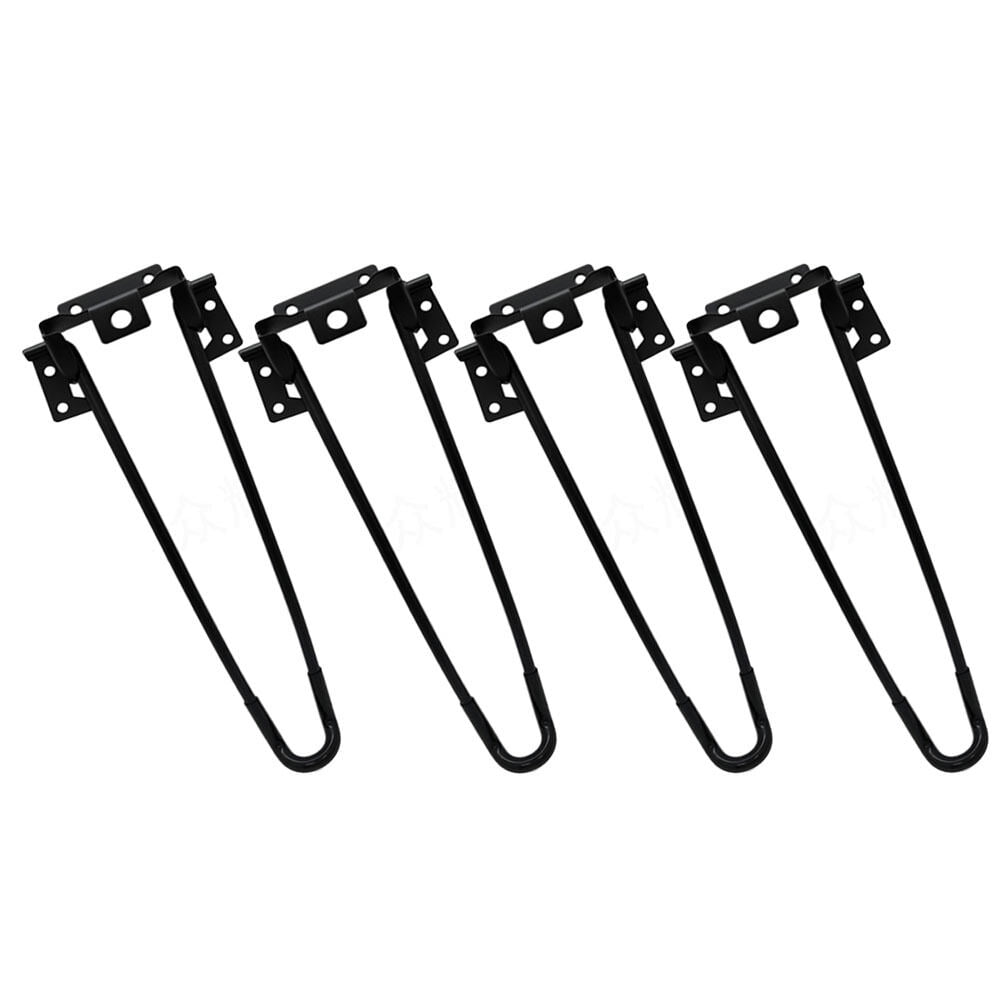 IBASETOY 4Pcs Black Metal Folding Table Legs for Easy Install Home DIY ...