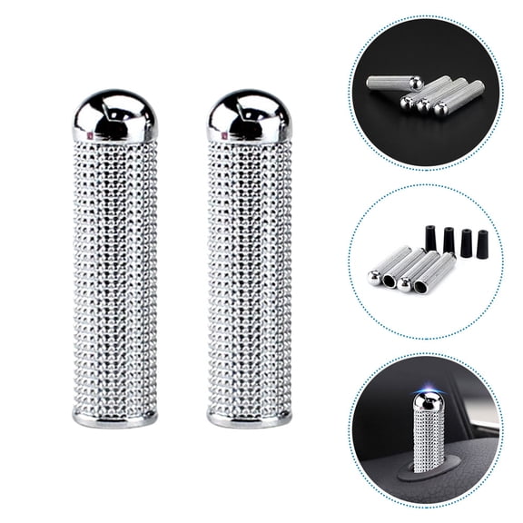 IBASETOY 4Pcs Car Door Lock Knobs Plated Silver Zinc Alloy with Easy Installation for Most Car Models