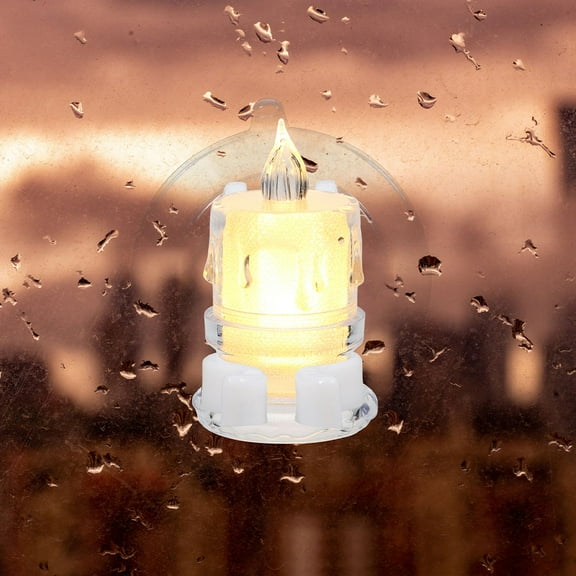 IBASETOY 4Pcs Window Candle Holder Clamps Made with Clear PVC for Secure Electronic Candle Hanging