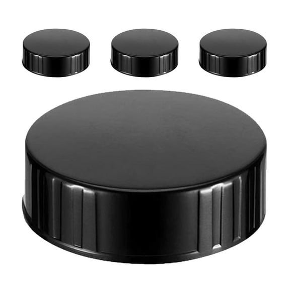 IBASETOY 4Pcs Black Plastic Bottle Caps for Sealing Wine Jugs