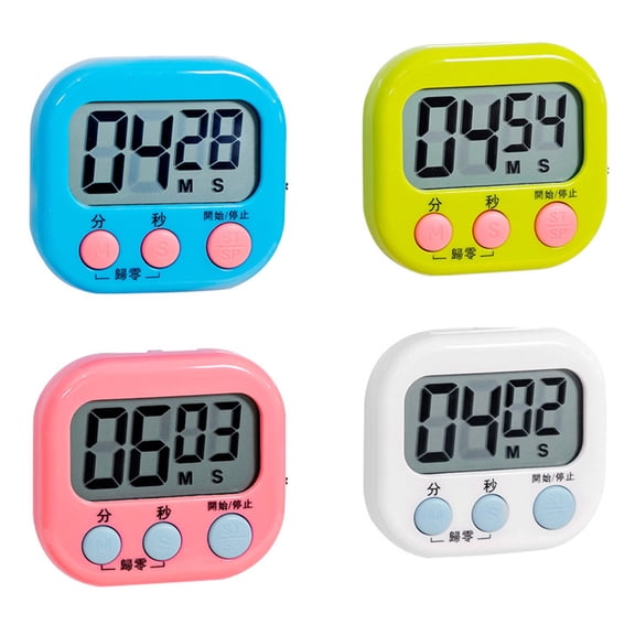 IBASETOY 4Pcs Magnetic Timer for Kitchen Visual Timer Pink for Exam Room Use