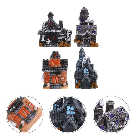 IBASETOY 4Pcs  Miniatures Resin Figurines for  Decoration