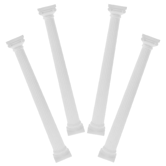 IBASETOY 4Pcs Desktop Zen Garden Tool White Roman Pillar Statue for Elegant Home and Wedding Decor