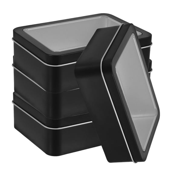 IBASETOY 4Pcs Tinplate Biscuit Tins With Lids For Cookies Storage