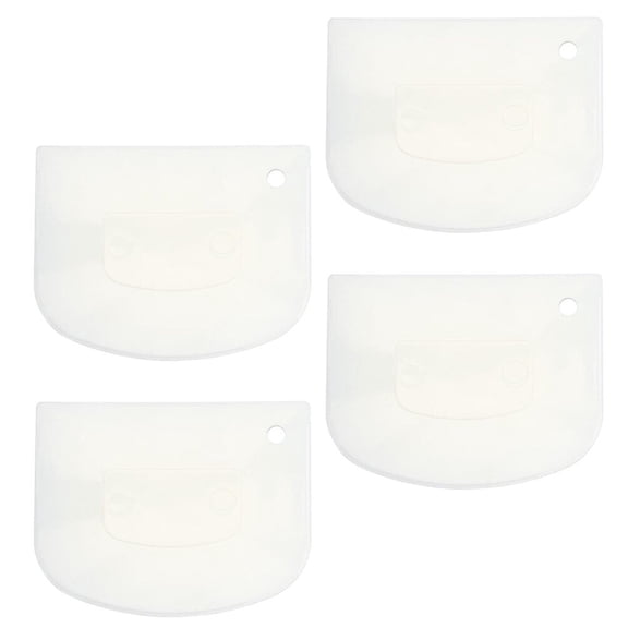 IBASETOY 4Pcs Trapezoid Plastic Baking Spatulas for Cutting Pizza and Baking Needs