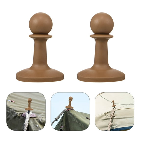 IBASETOY 4Pcs Weatherproof Outdoor Tent Pole Caps with Chess Guard for Patio and Camping