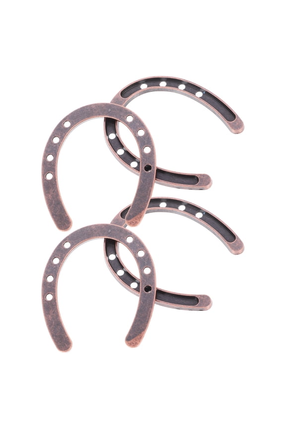 4Set Zinc Alloy Horseshoe Keychain Retro Style Home Decor