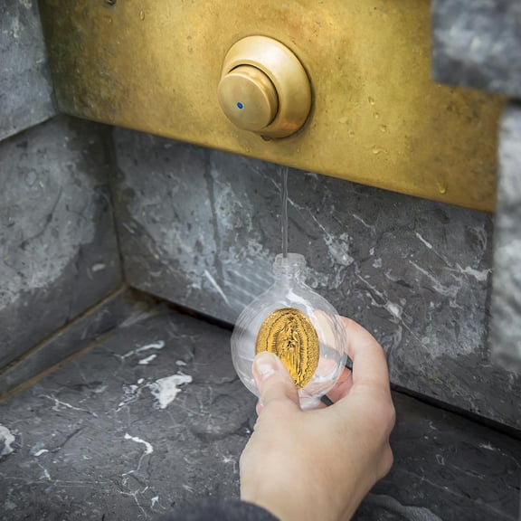 IBASETOY 4pcs Glass Holy Water Flask for Personal Prayers and Christian Ceremonies with Elegant Design