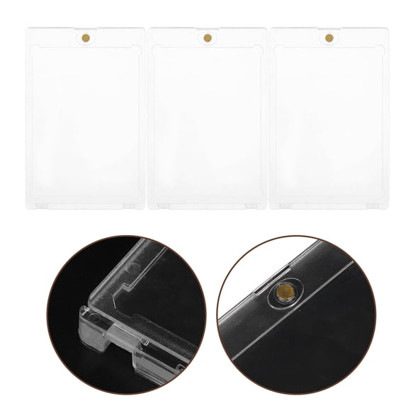 IBASETOY 4Pcs Sleek Transparent Card Stand with Easy Use Plastic Frame for Sports Card Display