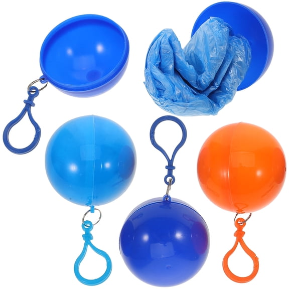 IBASETOY 4Pcs Portable Rosy Waterproof Raincoats with Backpack Cover for Hiking and Travel