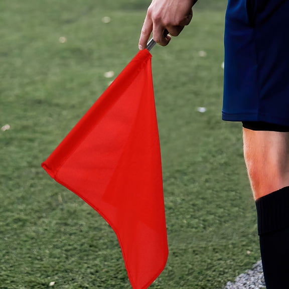 IBASETOY Penalty Flags for Referee Stainless Steel Red for Sports Competitions 5Pcs 17.7*14.2*0.6In