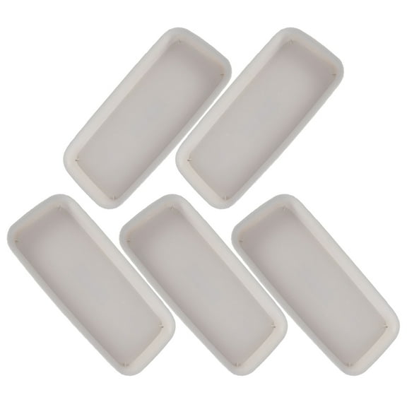 IBASETOY 5 Set Rectangular Planter Tray Beige Plastic for Indoor and Outdoor Use